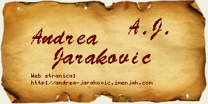 Andrea Jaraković vizit kartica